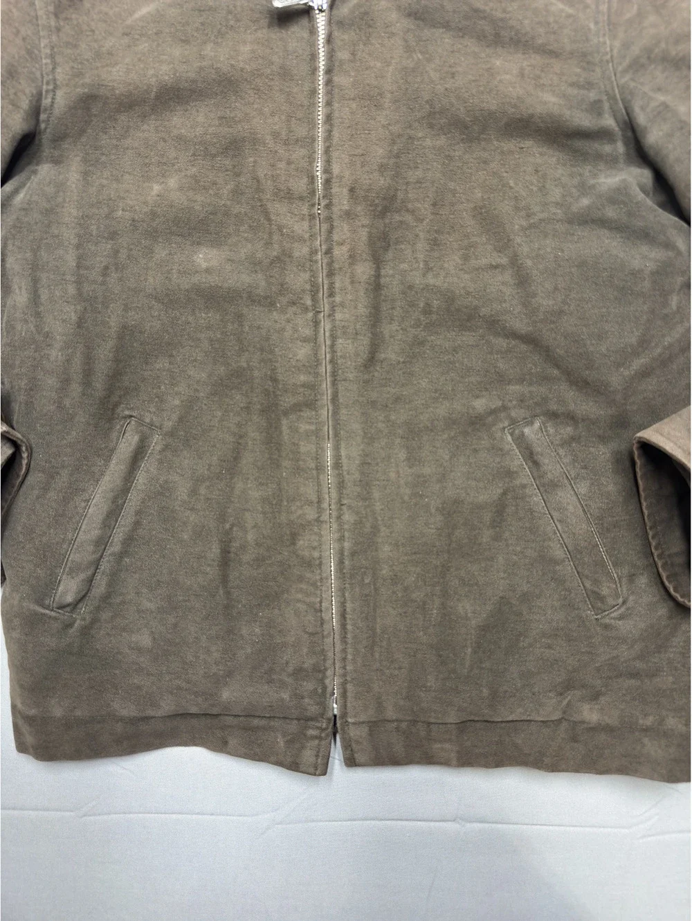 Banana Republic Mens Vintage Quilted Lined Cotton Canvas Jacket XS Brown 90's
